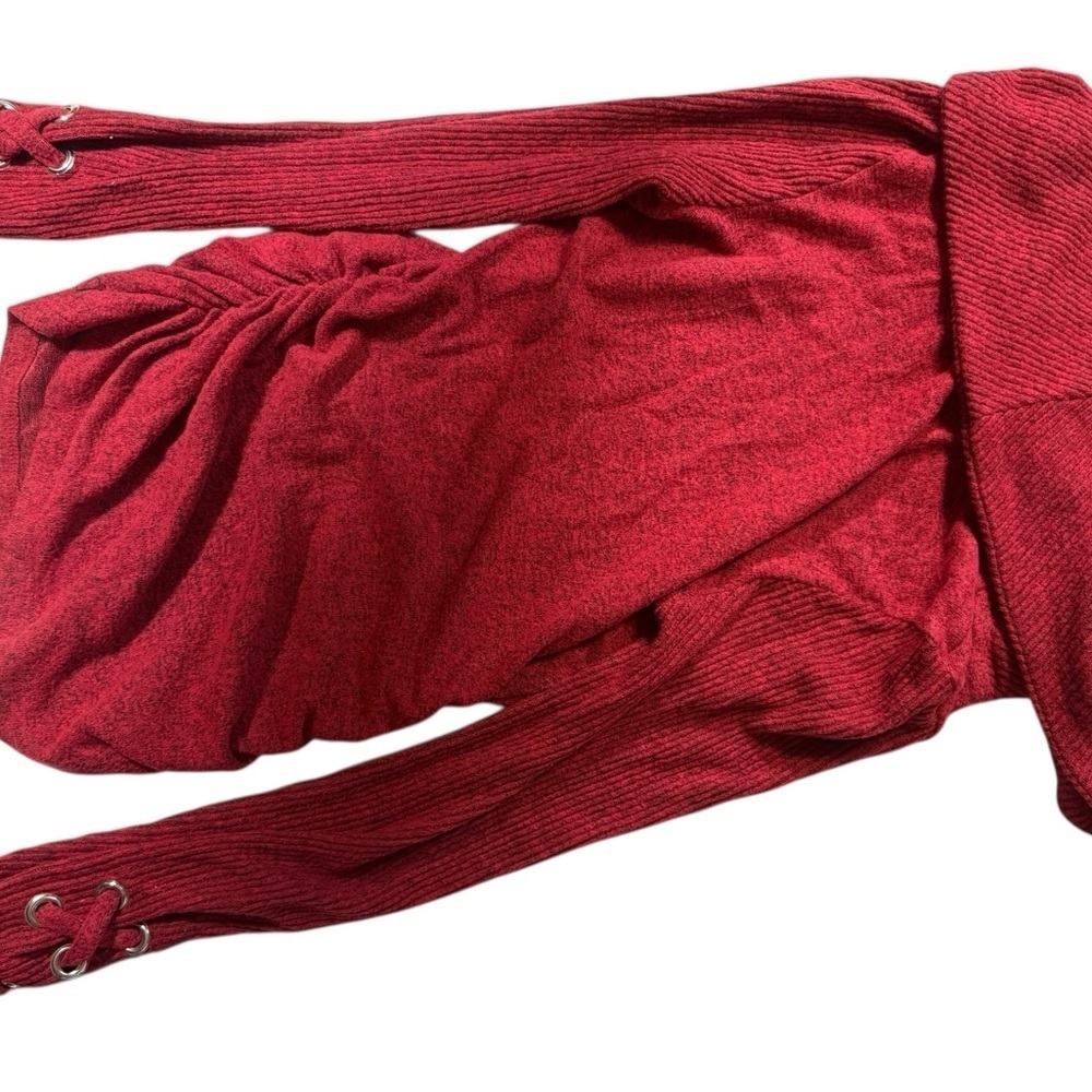 A. Byer Vibrant Red Cowl Neck Sweater - Picture 8 of 9